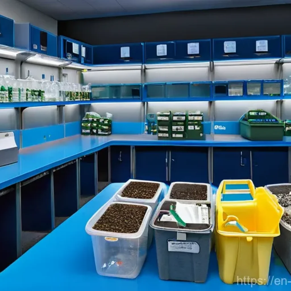 폐기물처리 실기 시험 준비 기간 설정 - **Prompt 1: Foundation Building - Understanding Waste Streams**
    "A clean, brightly lit laborator...