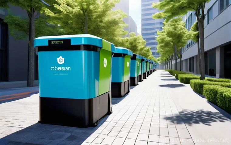 폐기물처리사업 컨설팅 사례 - **Prompt 1: Smart Urban Waste Collection System**
    "A vibrant, clean, and modern city street scen...