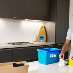 폐기물처리 초보자를 위한 가이드 - **Prompt:** A diverse young adult, wearing casual, clean clothes, is meticulously sorting various re...