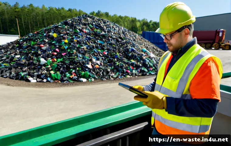 폐기물처리기사 취득 후 커리어 확장법 - Photorealistic career advancement scene for a certified waste management professional, confident adu...